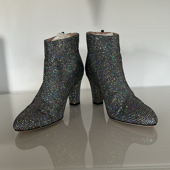 SJP Minnie glitter leather bootie 8.5 in scintillate - Picture 10 of 11